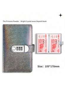 1pc New Shiny Cash Savings Passbook A6 Wallet, Can Hold Bills, Popular Budgeting Notebook - Multicolor - View 11