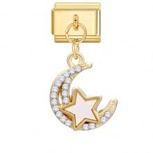 1pc Modular Interlocking Pendant Bracelet DIY, Decorated With Butterfly, Heart, Flower, Zodiac Elements, Suitable As Party Gift For Friends/Couples, Applicable For Christmas, New Year, Halloween, Valentine's Day, Charming Design, Stainless Steel Jewelry, Local , Practical & Fashionable, Christmas & Halloween Essential, Autumn Tone, Christmas Style - M291413 M291415 - View 15