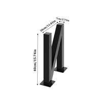 2pcs Heavy Duty Metal Table Legs N Shape Design Industrial Rustic Furniture Bench Leg - 30*7*40cm for Coffee Table/Bench - View 4