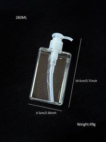 100ml-450ml Refillable Dispenser Bottles, Large Capacity Nail Polish Remover Tool Refill Bottles, Pump Bottles For Shampoo, Body Wash, Hand Soap, Transparent Plastic Bottles - Multicolor - View 7