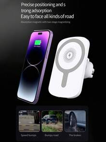 15W重力感应无线车载充电器，兼容苹果、安卓QI标准智能手机，适用于 8/X/11/12/13/14/15/16/17系列 - A - 查看 6