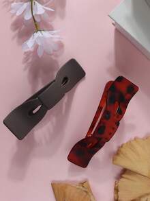 新款不对称蝴蝶结慵懒爪夹优雅发夹，蝴蝶夹发饰，简约发爪发饰 - 彩色 - 查看 10