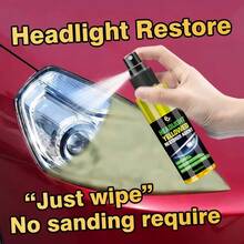 JB-XPCS 1pc Car Headlights Cleaning Restoration Repair Kit, Headlight Lens Restorer Polishing Solution XG-8 - Apricot - View 14