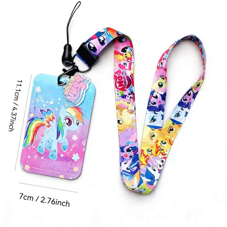 MY LITTLE PONY 1PC  ID Card Holder | PVC Neck Lanyard For Work ID Card, Student Card, Bus And Metro Card, Meal Card, Job Tag, Luggage Tag, Stitched Card Holder - Multicolor - View 2