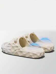 YOUMGL 2026 New Men's Thick Sole Slippers With Cushion, Indoor Non-Slip Soft Bottom Quiet Bathroom Sandals - White - View 2