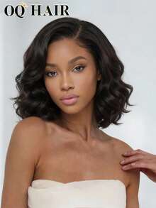 OQ 200% 密度，8-16 英寸 M 型帽，无需胶水即可佩戴，丝滑海洋波浪波波头，9x6 透明蕾丝前额假发，预漂白，细小发结，自然色，预拔发际线，情人节礼物，无需胶水，新手友好，耐用持久，轻盈帽型，全天舒适，掉发极少，适合日常佩戴，办公室女性适用。 - SNatural - 查看 2