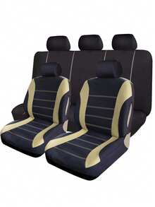 Funda para asiento de coche de tela de poliéster transpirable, ajuste universal para la mayoría de coches, SUV y camionetas - Conjunto completo - Ver 13