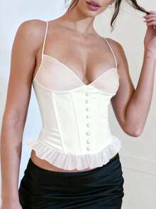 2026 New Mesh Corset-Style Strapless Top Designer-Inspired High-End Women's Wear Spring/Summer Collection - White - View 2