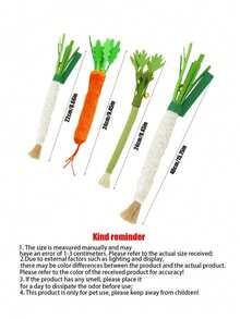 1pc Pesian Cat Mint Toy, Scallion, Cilantro, Carrot Cat Toy, Realistic Vegetable Chew Toy For Self-Play And Teeth Grinding, Pet Toy - Multicolor - View 3