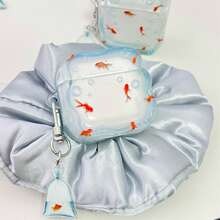 Lucky Koi Fish Earphone Case, With Pendant, Compatible With Apple 1/2/3/4/Pro/Pro2/Pro3 Protective Case, Slim-Fit Earphone Cover, Anti-Drop Earphone Protective Case - Clear - View 7