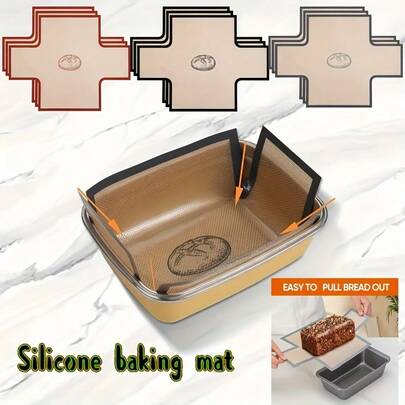Reusable Non-Stick Baking Mat, Silicone Baking Liner, Heat Resistant For Cookies, Cakes, Macarons. Bottom Grid Design For Easy Cleaning, Even Heat Distribution, Cake Decorating, Cookie Making, Non-Stick Surface, Durable Silicone, Heat Resistant Pad, Baking Paper Liner, Choice For Home Bakers And Cooking Enthusiasts