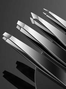 4pcs/Set High Precision Eyebrow Tweezers Stainless Steel Eyebrow Hair Removal Tool Kit - Multicolor - View 1