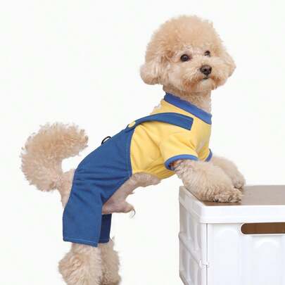 (Small Dog) Dog Clothes, Cute Bib Pants Suitable For Small And Medium Pets, Boy And Girl Dog Jacket Jumpsuit T-Shirt Sweatshirt Dog Clothes Dog Jacket