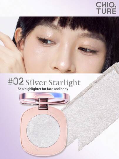 CHIOTURE 钻石闪耀单色高光粉，提亮并修饰面部轮廓，珠光眼影，呈现光泽妆效，细腻闪亮，可提亮内眼角和下睫毛线，是化妆新手的理想之选。