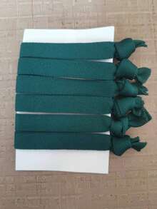 6Pcs/Set Flat Knotted Men Hair Ties Hair Accessories Solid Elastic Hair Bands No Damage Man Bun Hair Tie - Multicolor - View 16