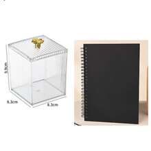 Makeup Storage Box, Desktop Storage Box With Grids And Lid For Makeup Sponge, Makeup Brushes And Other Cosmetics, Gift For Valentine's Day,For Holiday Beach, Bathroom Collection, Bedroom Collection, Large Capacity - Clear - View 8