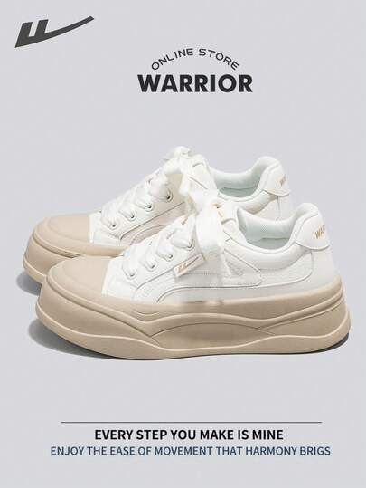  Warrior 女士板鞋，春秋季舒适百搭，休闲时尚，四季皆宜，耐磨耐穿，适合全天穿着，训练跑步鞋
