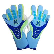 1 Pair Adult Goalkeeper Gloves, Slip-Resistant Training Gloves With Finger Protection For Goalkeepers - Blue - View 4