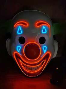 1pc Joker Smile LED Luminous Mask, Adult Costume Masquerade Party Cosplay Prop - Multicolor - View 6