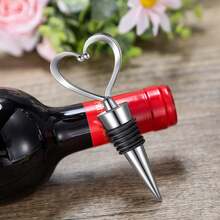 1/3/6 Sets Heart-Shaped Bottle Stoppers Wedding Gifts, Includes Organza Bag, Thank You Card, Linen Rope, Suitable For Weddings, Birthdays, Bridal Showers, Party Favors, Valentine's Day Decor - Multicolor - View 5