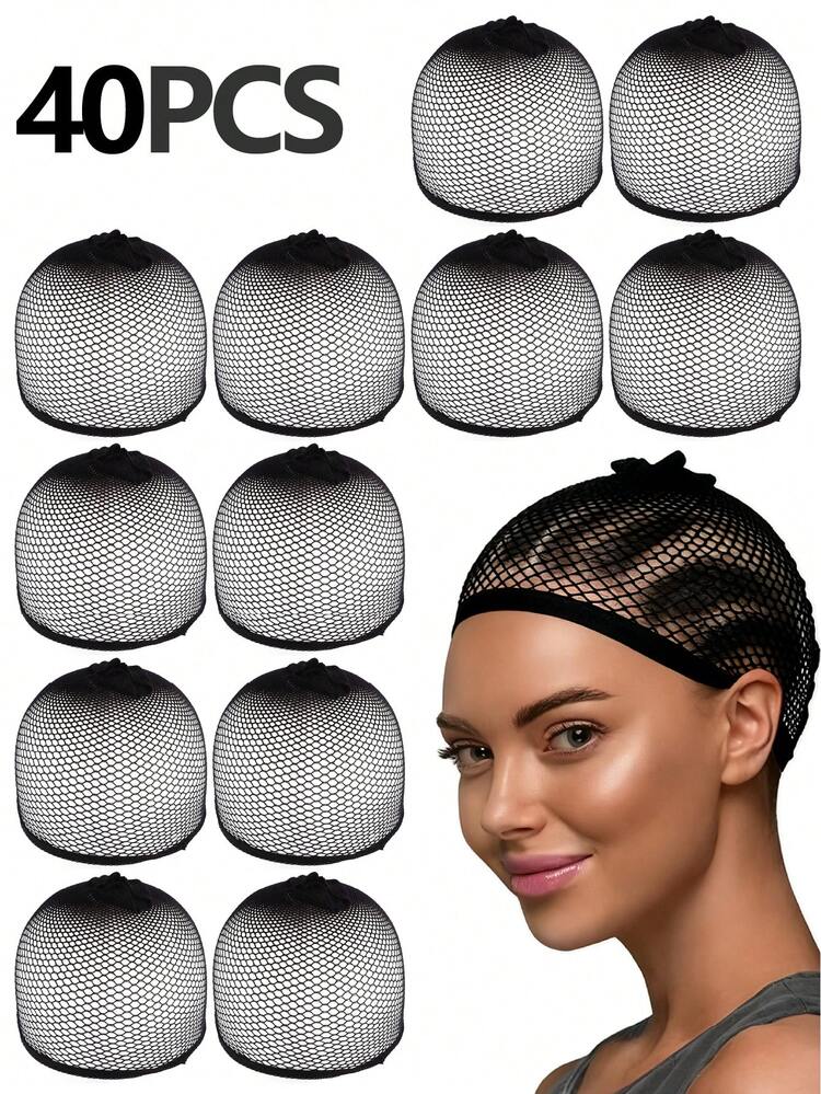 Hair Net Black - 1000pcs/500pcs/200pcs/100Pcs/80Pcs/60Pcs/40Pcs/20Pcs ,Hair Nets Elasticity Invisible Elastic Mesh For Food Service, Ballet Bun, Sleeping, Women And Wig (Black) - Black - View 11