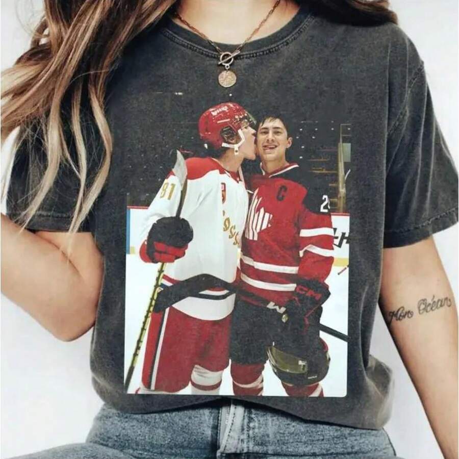 Hollanov Shirt Hudson Williams Connor Storrie Comfort Shirt Heated Rivalry Inspired Shirt Ilya Rozanov Shane Holl - 黑色 - 查看 1