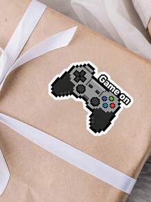 1pc GAME ON Stickers – Fun Decals For Game Consoles, Laptops, Water Bottles, And Notebooks To Personalize Your Everyday Essentials! - Black - View 10