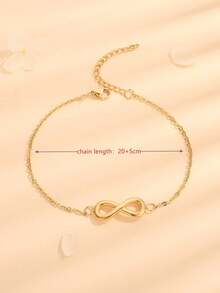 1件极简风格个性化配饰半圆形扣环手链 - 金色1 - 查看 4