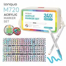 Languo Direct Tip Acrylic Marker Pens, High Capacity For Layering Colors, Waterproof Marker Pens With High Coverage, Suitable For Coloring, Graffiti And DIY Art Creation On Paper, Wood, Fabric, Ceramic, Metal And Stone - Sets - View 40