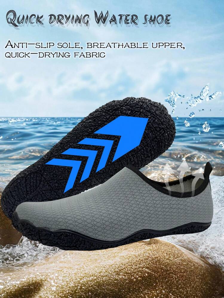 Women's Water Shoes, Quick-Dry Beach Swimming Shoes, Barefoot Water Socks, Outdoor Beach Socks, Suitable For Swimming Pool, River Diving, Comfortable And Breathable - Grey - View 3