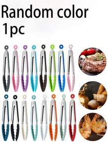 3/2/1pc Mini Kitchen Tongs, 9 Inch Nylon Heat Resistant Pointed Tip Food Tongs, Suitable For Cooking, Serving, Grilling, Baking, Salad, Kitchen Gadgets, Baking Tools - Multicolor - View 6