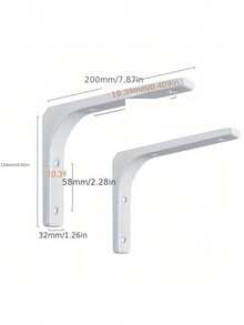 2个重型L型铁艺置物架支架 - 直角支架，适用于壁挂式家具、工业风装饰五金 - 彩色 - 查看 19