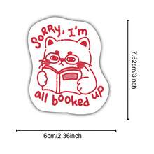 1 pieza Pegatina "He terminado todos mis libros" | Pegatina para amantes de los libros, gato de lectura, pegatina Kindle, pegatina de gato linda, pegatina de ratón de biblioteca, pegatina exclusiva de ratón de biblioteca - Multicolor - Ver 9