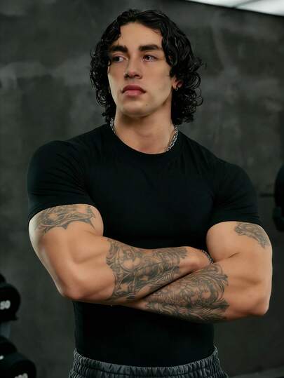 Men's Leggings, Comfortable And Breathable, Suitable For Sports, Fitness, And Running.