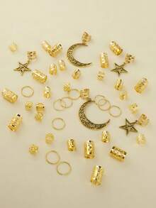 45pcs Women's Dreadlocks Star And Moon Combination Hair Rings Moon Star Braid Hair Clips Fashion Personalized Hair Accessories Braid Decoration Metal Pendant Y2K Party Punk Gifts Suitable For Girls And Women Great For Prom And Party Music Festival Women's Hair Accessories Accessories Leprechaun Party Hair Clip Holiday Party Dress-Up Hair Accessories Golden Accessories Metallic Finish,Gifts,Travel,Gifts For Women,Hair Stuff,Stocking Stuffers,Stocking Stuffers,Stocking Fillers,Stocking Stuffers For Women,Stocking Fillers Women,Christmas Gifts,Gifts,Christmas Stocking Fillers,Gifts For Women,Gift,Christmas Gift,Stocking Stuffers For Adults,Stocking Fillers For Adult,Hair Stuff,Women's Accessories,Stocking Stuffer,Coming-Of-Age Hair Accessory,Christmas Hair Accessories,Gift Ideas For Women,Beauty Stocking Fillers,Christmas Gifts For Women - Multicolor - View 2