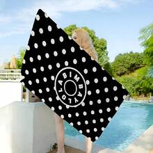 Fashion B B BimbaeS L L LolaeS Microfiber Beach Towel Absorbent Quick Dry Soft Yoga Swimming Resort Mountain Climbing Towel(3) - 白色 - 查看 1