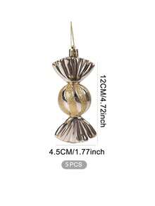 5 đồ trang trí hình kẹo Giáng sinh, đồ trang trí cây thông Noel, đồ trang trí cửa sổ và trưng bày, Giáng sinh - vàng sâm panh - Xem 7