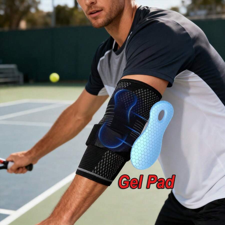 Gel Padded Elbow Compression Sleeve For Golf, Tennis And Other Sports, Suitable For Women And Men, Provides Elbow Support For Weightlifting And Other Activities