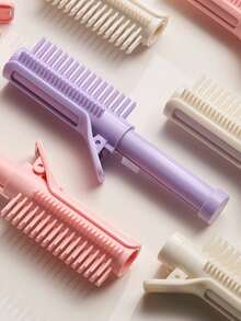 1pc High Skull Top Extendable Curling Hair Comb, Portable Styling Comb With Hair Curling Clip. Body Care Tools. Personal Care And Personal Cleaning Tools. Convenient And Practical. - A - View 2