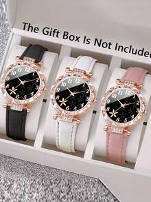 4/3pcs Set Starfish Dial Women Quartz Leather Strap Watches - Multicolor - View 2