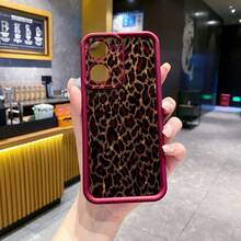 1个酒红色豹纹防震手机壳，UV印刷，适用于三星/Galaxy/Infinix/Redmi/OPPO/VIVO/Realme安卓机型 - 酒紅色 - 查看 7