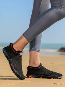 Quick-Drying Water Shoes, Unisex Outdoor Wading Shoes, Hiking, Rafting, Anti-Slip, Snorkeling, Swimming, Beach Shoes For Women, Suitable For Rocks And Tidal Pools, All-Season Versatile, Indoor Yoga & Swimming Shoes - Black - View 6