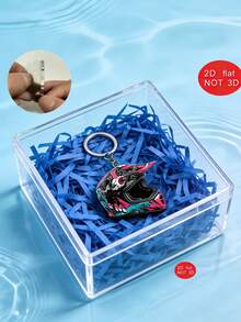 2D Flat, This Cyberpunk -Shaped 2D Acrylic Keychain Condenses The Futuristic Mechanical Feel Into A Small Space, Giving People A Very Fashionable And Cool Feeling. It Is Suitable As A Bag Accessory Or Gift And Can Be Used As A Couple's Outfit, Couple - Multicolor - View 4