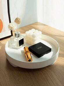 1Pc Fashionable And Simple Tray Displaying, Flower Vase, And Cosmetics On Dresser And Storing Aromatherapy And Makeup Best Gifts Birthday Plates Kitchen Accessories Kitchen Decor Table Trays Fruit Tray Tray Decor Graduation - trắng - Xem 6