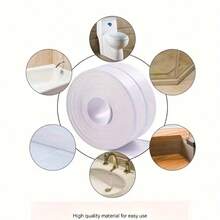 1卷重型防水密封胶带 - 浴室和厨房缝隙密封条，防漏浴室厨房胶带，适用于水槽、淋浴房、马桶、浴缸 - 易于使用的管道密封胶带，淋浴房漏水修补，光滑表面密封条，耐用密封条 - 防水密封膠帶 - 查看 4