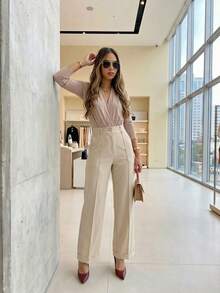 Women Pants - Màu be - Xem 3