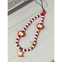 Handmade Beaded Camera Lanyard, Cute Camera Strap Keychain, Fashionable Bag Chain Pendant Compatible With Android And Most Smartphone,Gifts For Mother, Family, Friends, Kids, Birthday, Holiday Phone Chain - Multicolor - View 2