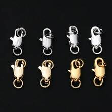 5个12/15毫米铜金银弹簧扣，用于珠宝制作，光滑鱼尾扣，适用于手链和项链连接。 - Lobster clasp - 查看 7