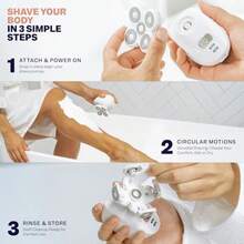 Afeitadora Eléctrica Flexseries para Mujer Cortadora de Bikini y Pelo Corporal para Piel Sensible y Piernas Suaves Blanco - Blanco - Ver 4