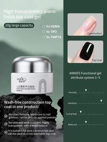 annies 20g Tanpa Menambahkan Gel Dasar Kalengan dan Gel Lapisan Atas Perekat Fungsional Bor Konstruksi Ekstensi Kutek Kuku Gel Kuku - MultiWarna - View 13